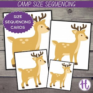 Camping Size Sequencing Cards, Printable Activity for Preschool - Etsy UK