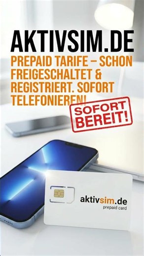 Aktivierte Prepaid SIM Karten & eSIM online kaufen 📲