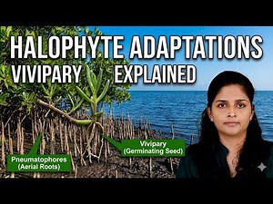 Halophyte Adaptations Explained | Vivipary, Pneumatophores & Salinity Survival | Ecology