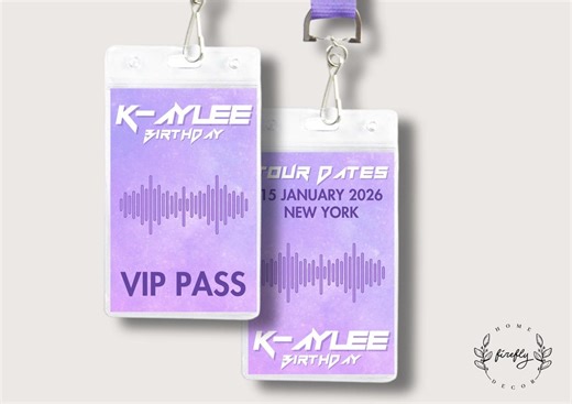 K-pop VIP Party Pass Badge Hunters Birthday All Access Pass Card Girl Kpop Hunters Party Birthday - Printable Digital Art CUSTOM DOWNLOAD - Etsy