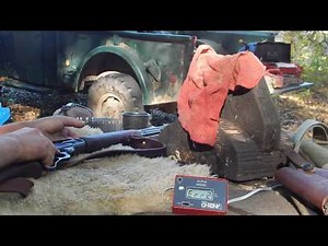 Marlin, .35 Remington over the chronograph