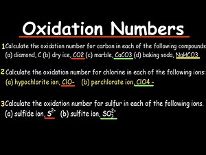 Oxidation numbers - Rules, practice problems