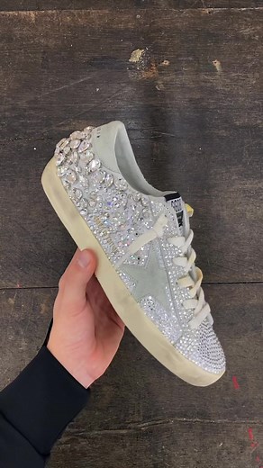 Swarovski gloriousness. On today’s unboxing wishlist: LTD Super-Star iced out with blinding crystals! 💎 #GoldenGoose
