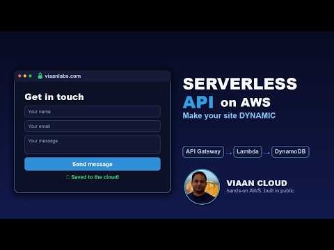 Build a Serverless API on AWS: Lambda + API Gateway + DynamoDB (Step-by-Step)