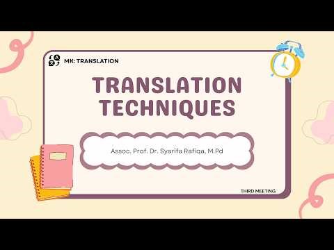 3. Translation Technique