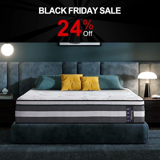 Save 24% This Black Friday! Surlunkeys Hybrid Mattress Sale