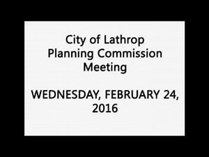 Planning Commission Meeting February 24 , 2016