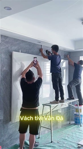Lắp Đặt Vách Tivi Vân Đá B313 Điểm Nhấn Hiện Đại Phòng Khách #vachtivi #nhadep #nkhome #vachtividep