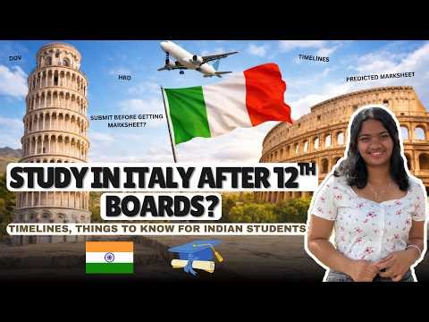 Study in Italy After 12th | Complete Guide for Indian Students | Month-by-Month Timeline #italy
