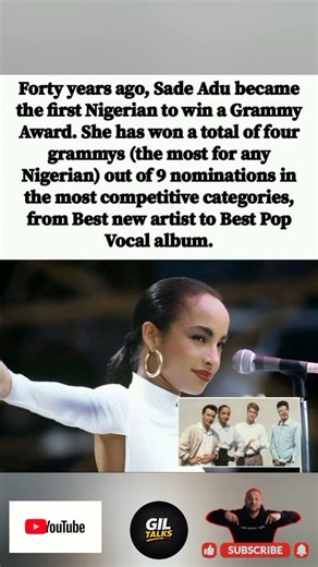 🏆🎤 SADE ADU: THE FIRST NIGERIAN GRAMMY WINNER—4 GRAMMYS, A TRUE ICON!#shorts"