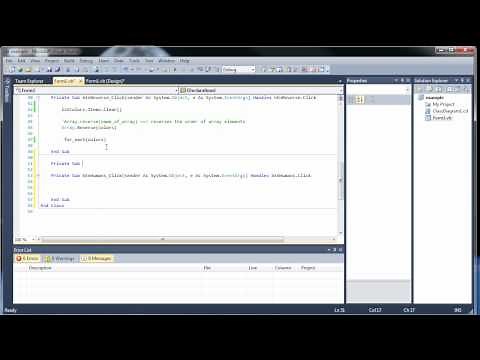 Visual Basic Tutorial 15 - Arrays as Parameters and Multi-Dimensional Arrays