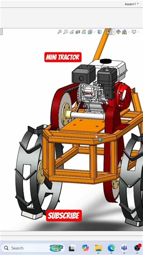 mini tractor in SOLIDWORKS ‪@mjocad‬ get ready