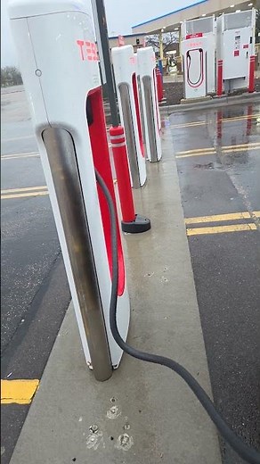 Charging my Blazer EV at a Tesla Supercharger #tesla #blazerev #chevrolet