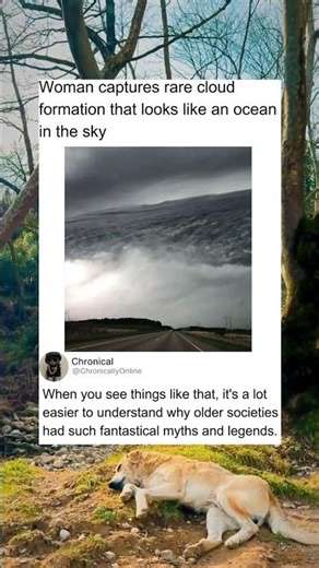 Rare cloud formation that looks like an ocean