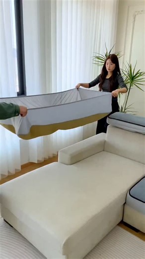 Best Home Gadgets on Instagram: "🛋️ Give your sofa a new life instantly! This universal L-shape cover fits like a glove and feels premium. ✔️ Stretchable fabric for perfect fit ✔️ Dustproof & washable ✔️ Protects against stains and wear Would you switch covers every season? 🛒 Link in Bio 👍🏻 #sofacovers #livingroomdesign #homeinspo #besthomegadgets #kimigadgets #homeinteriorideas #sofastyle"