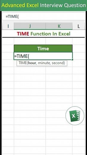 TIME function in excel | TIME formula in excel | excel interview questions excel tips & tricks