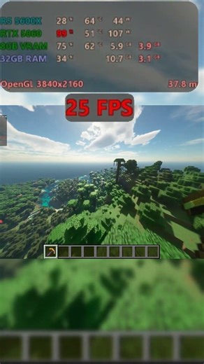 Probe Minecraft con shaders y pack de texturas en 4k con la RTX 5060 #nvidia #5060 #minecraft #pc