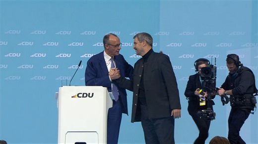 phoenix vor ort: CSU-Chef Söder auf dem CDU-Parteitag