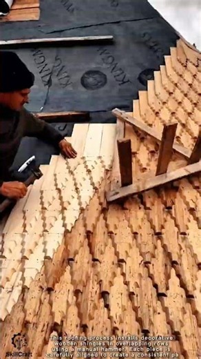 Shingle roof Wood Installation Work Tool with Manual Roofing Hammer #worktool