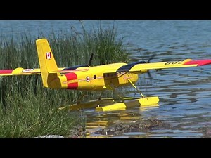 RC Air Seaplanes de Havilland Canada DHC-6 Twin Otter Floatplane at Lenzerheide Mountains Lake-Heid