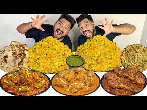 SPICY MUTTON RARA, CHICKEN CHANGEZI, BUTTER CHICKEN, SINGAPORE RICE, CHILLI PARATHA MUKBANG😍🔥