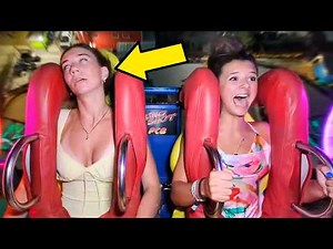 Girls Passing Out | Crazy Slingshot Ride Reactions