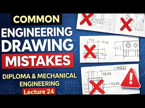 Common Engineering Drawing Mistakes (Exam + Industry) | Lecture 24 | Mechanical Drawing