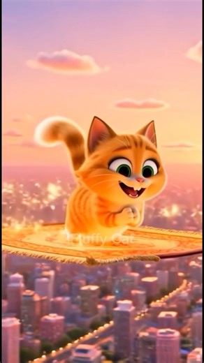 Cute Cat Finds a Magic Flying Carpet | Amazing Cat Adventure#catstory#catshorts #funnycat#fluffycat