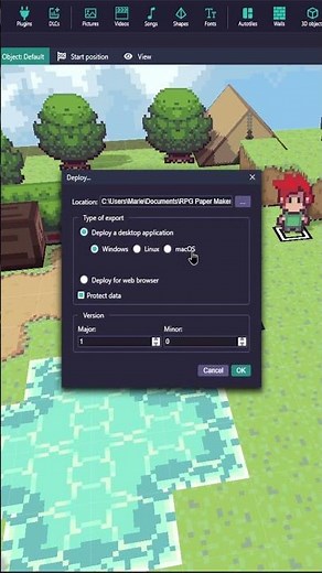 New feature added in RPG Paper Maker: you can deploy your game in all desktop OS!
