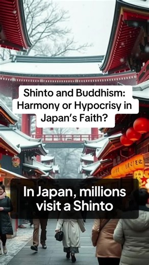Shinto and Buddhism: Harmony or Hypocrisy in Japan’s Faith? Shinbutsu-shūgō Shinto Buddhism Japanese religion Emperor divine Religious fusion Shinto temples Buddhist funerals Faith and power Religion in Japan Religion’s history #ReligiousDebate #ReligiousQuestions #KAMI #religion #SHINTO