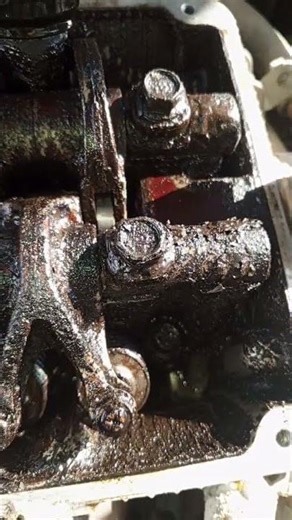 lot of sludge in engine head #shortsfeed #mechanic