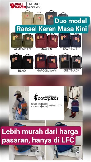 The Cool and Trendy Backpack Duo (Cotopax* & Fjallrav*n): Lower Prices. WA ❇️ 082170822395.