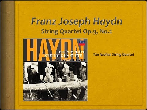 Haydn, String Quartet Op 9, no 2 - Video Score . Aeolian Quartet