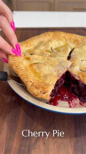 This cherry pie is what summer dreams are made of 🍒 Sweet, juicy cherries tucked into a buttery, golden crust — every bite is pure comfort. Whether you’re making it for a BBQ, weekend treat, or just because, this one’s a must-bake. Comment cherry pie and I’ll DM you the full recipe! #CherryPie #HomemadePie #SummerDesserts #FruitPieRecipe #BakingFromScratch #EasyPieRecipe #CherryDessert #PieLovers #BakingVideo https://thesaltycooker.com/cherry-pie/ | The Salty Cooker