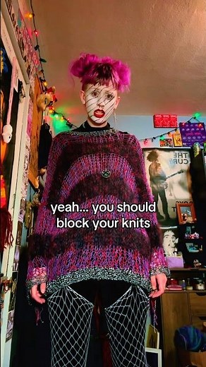 first time ever blocking mohair 💖 stripey fuzzy jumper pattern by sineadbuurrage #knitting #crochet