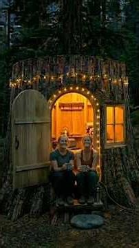 💥GIRLS Building a House in a BIG TREE#bushcraft #satisfying #timelapse #viral #diy