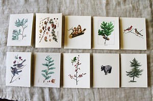 Winter Greeting Cards for the Holidays Set of 10 With Envelopes - Etsy
