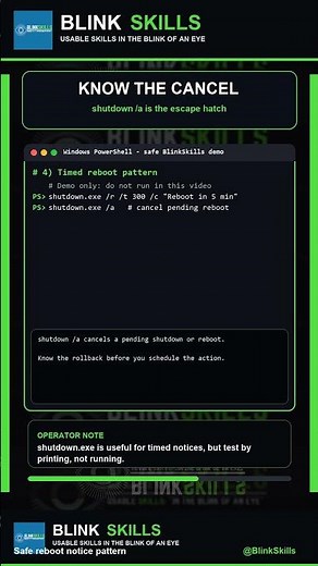 Reboot with a Popup Notice Using PowerShell #Shorts