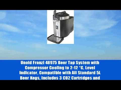 Unold Franzl 48975 Beer Tap System with Compressor Cooling to 2-12 °C, Level Indicator,