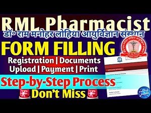 Dr. Ram Manohar Lohia Hospital Pharmacist 2025: Online Form Filling Starts | Step-by-Step Process