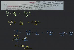 6 / 44 falls on a convex spherical glass surface Sample Problom... | Filo