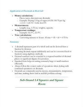 Grade 8 Rationalized Mathematics Strand 1 Numbers Notes