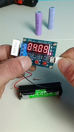 “Tiny tester, massive battery truth.”🔋 #KMJB #BatteryTester