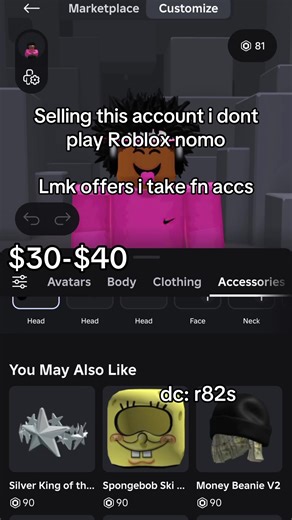 We can trade if u have a fn acc #roblox #account #selling #fyp #robloxfyp