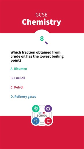 Multiple choice GCSE Chemistry question-72. #exam #edexcel #chemistry #aqa #ocr #gcse #gcsechemistry