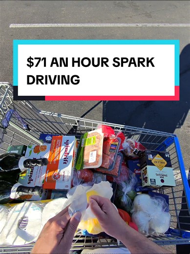 Come make $71 an hour with me #spark #walmart #fyp #tesla #groceryshopping