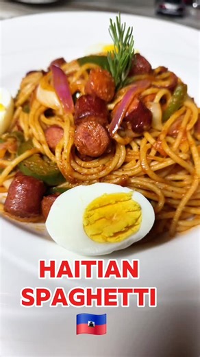 Bee on Instagram: "Sak a fèt 🇭🇹 Let’s make Haitian spaghetti tonight. 🍝 Black History Month reminder: Haiti was the first Black nation to liberate itself and that power shift shook colonizers to their core. African spirituality has been demonized ever since… no coincidence. Big up to the Zoes 🇭🇹 By any means necessary ✊🏿 #HaitianFood #BlackHistoryMonth #CaribbeanCuisine #FoodWithHistory #HaitianSpaghetti"