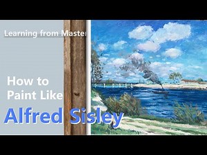 How to Paint Like Alfred Sisley | Impressionist Landscape | acrylic painting tutorial