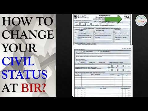 HOW TO CHANGE or UPDATE YOUR CIVIL STATUS AT BIR? A quick and easy guide. #BIR #TIN #TIN_UPDATE