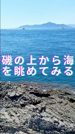 来島海峡の、とある磯からの風景です 潮がゆっくり流れています #来島海峡